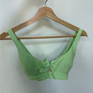 AERIE light green bikini top tie front